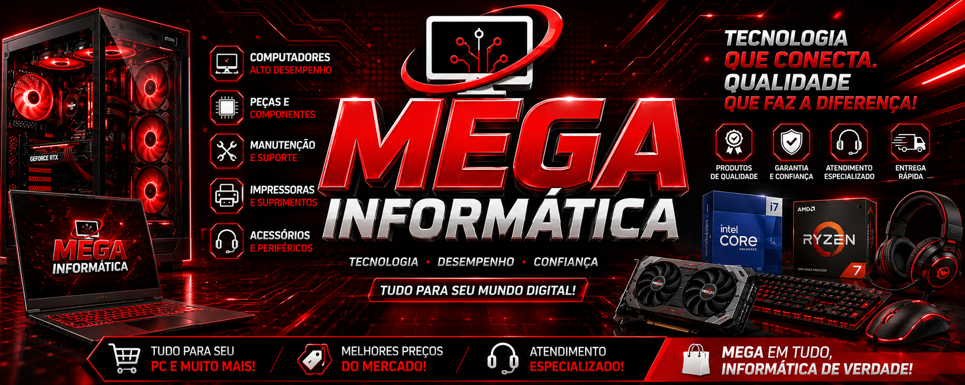 Banner Promoção Mega Informática
