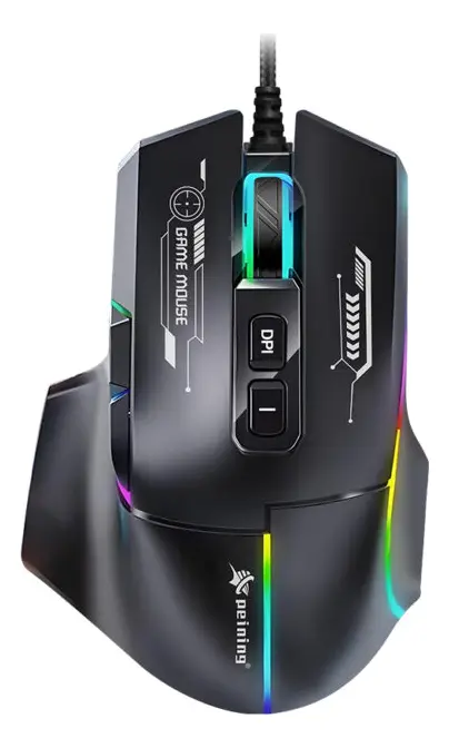 Mouse Gamer - Alto Desempenho -design Ergonomico Preto RGB