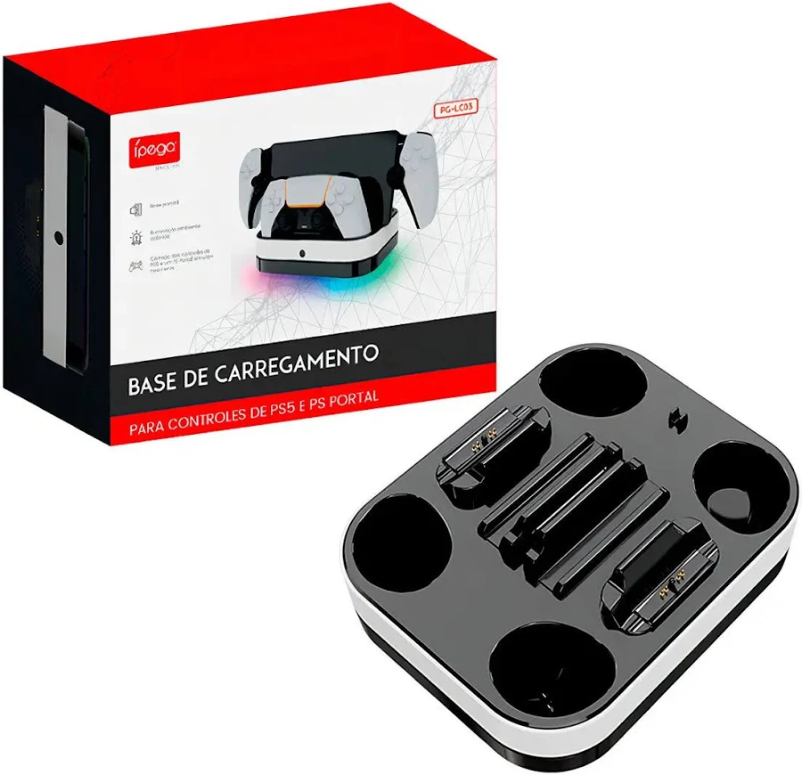 Ipega Base Carregamento Indução 2 Controle Ps5 Suporte PS Portal
