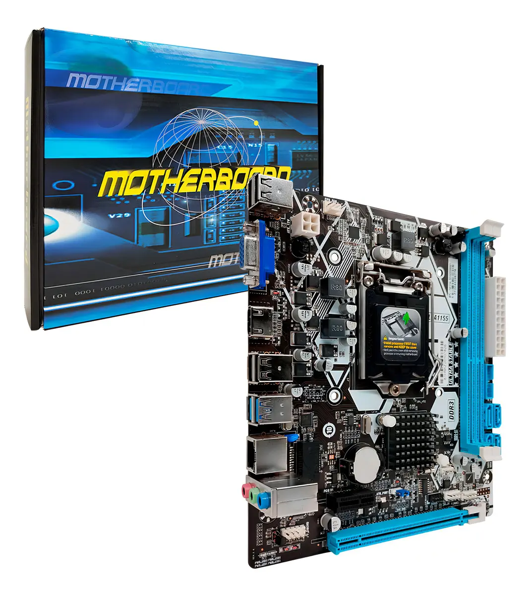 Placa Mãe Brazil B-h61m-t Intel Ddr3, Lga1155 Cor Preto