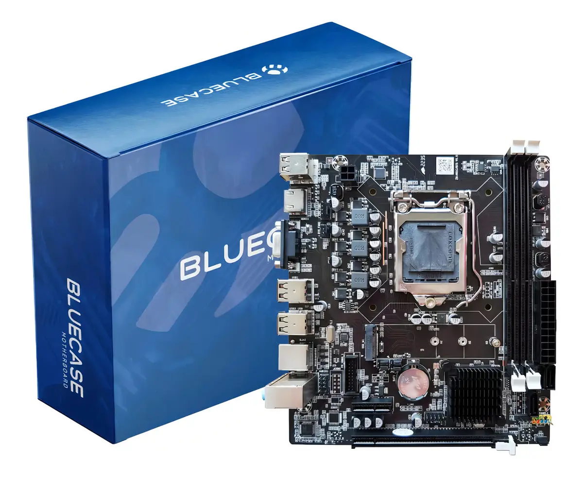 Placa Mãe Bluecase Bmbh61 Ddr3 Lga 1155 Rede 1000 H61 Nvme Cor Preto