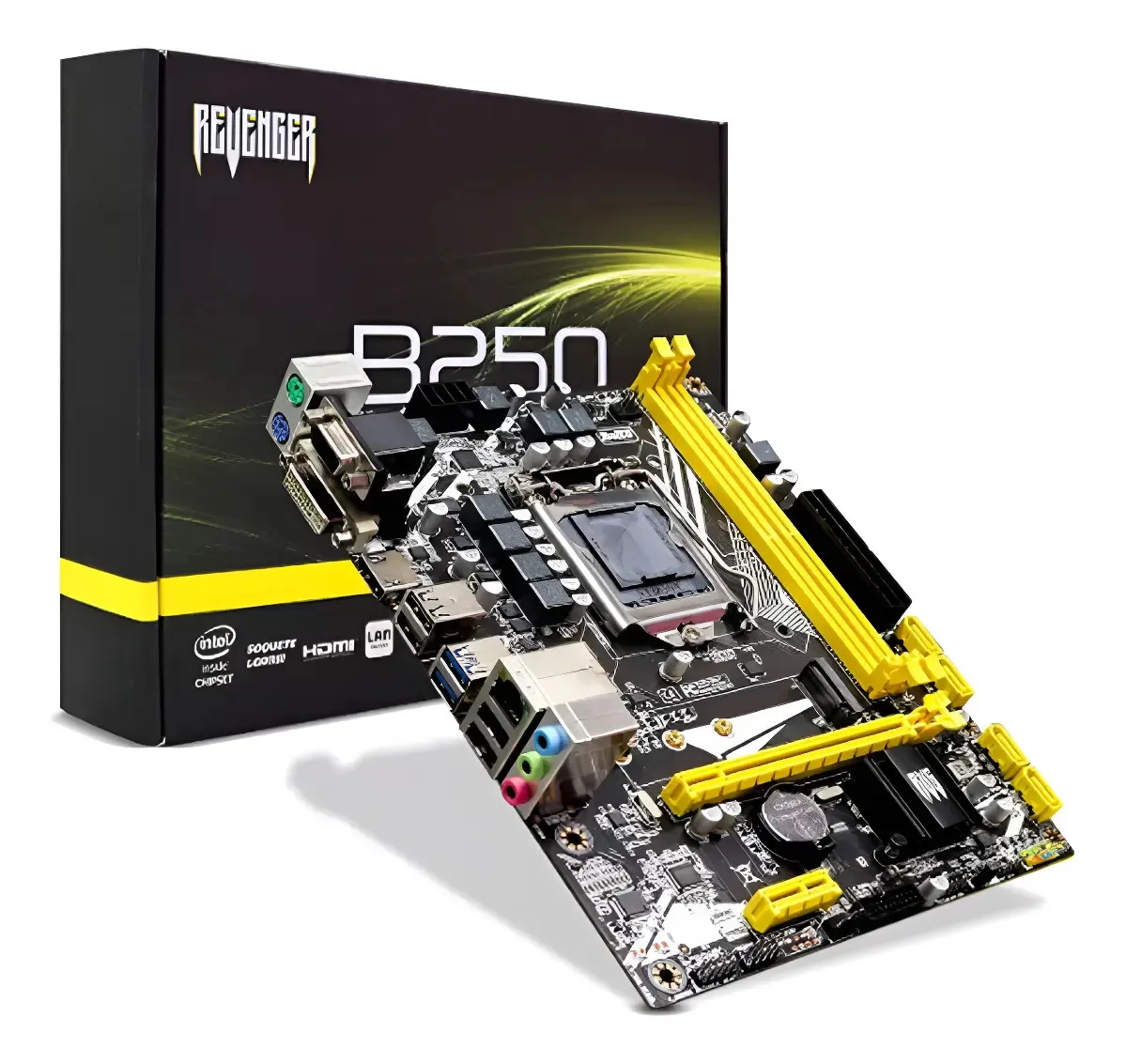 Placa mãe Revenger Intel G-B250 Lga1151 Usb 3.0 32gb Ddr4 cor preto